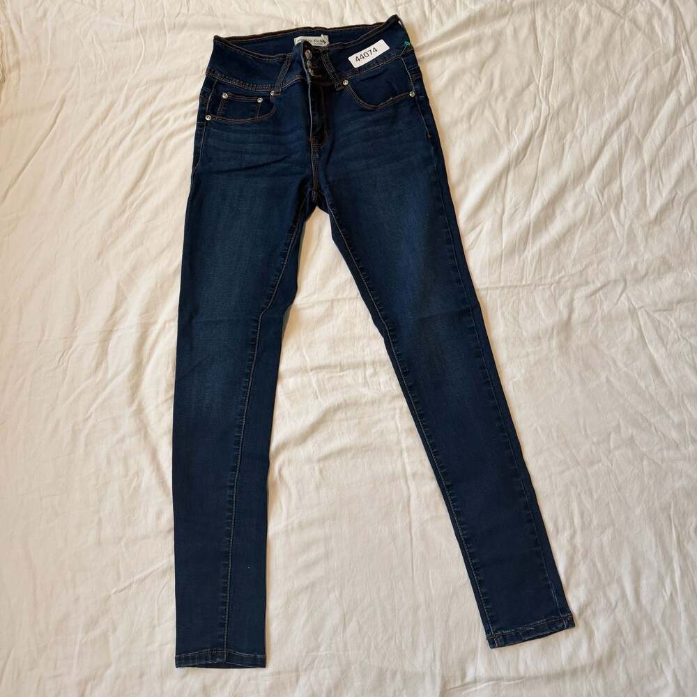 Monkey Ride Jeans Women's High Waisted Dark Wash Skinny Jeans